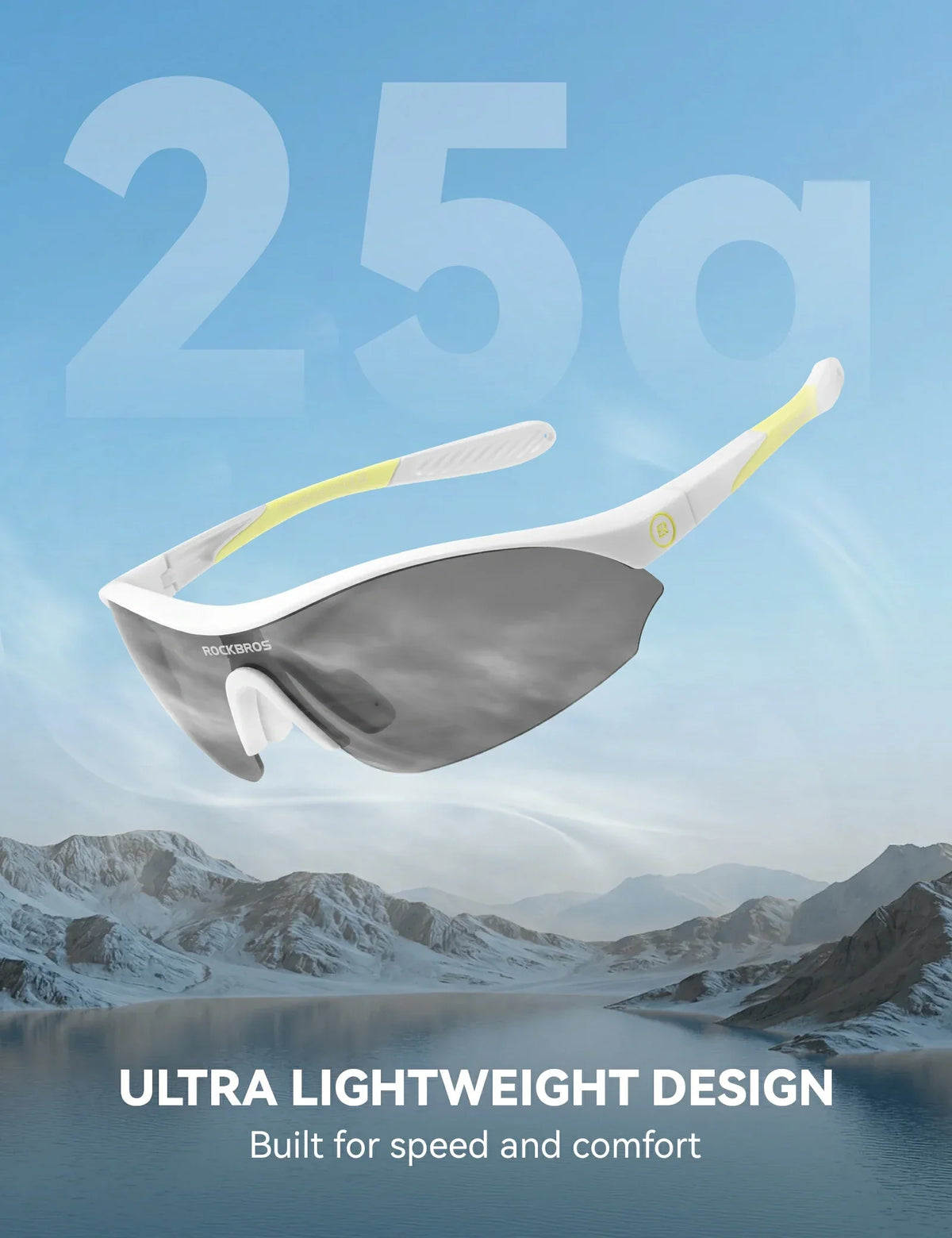 Gafas de sol deportivas ROCKBROS para ciclismo con 3 lentes UV400 intercambiables
