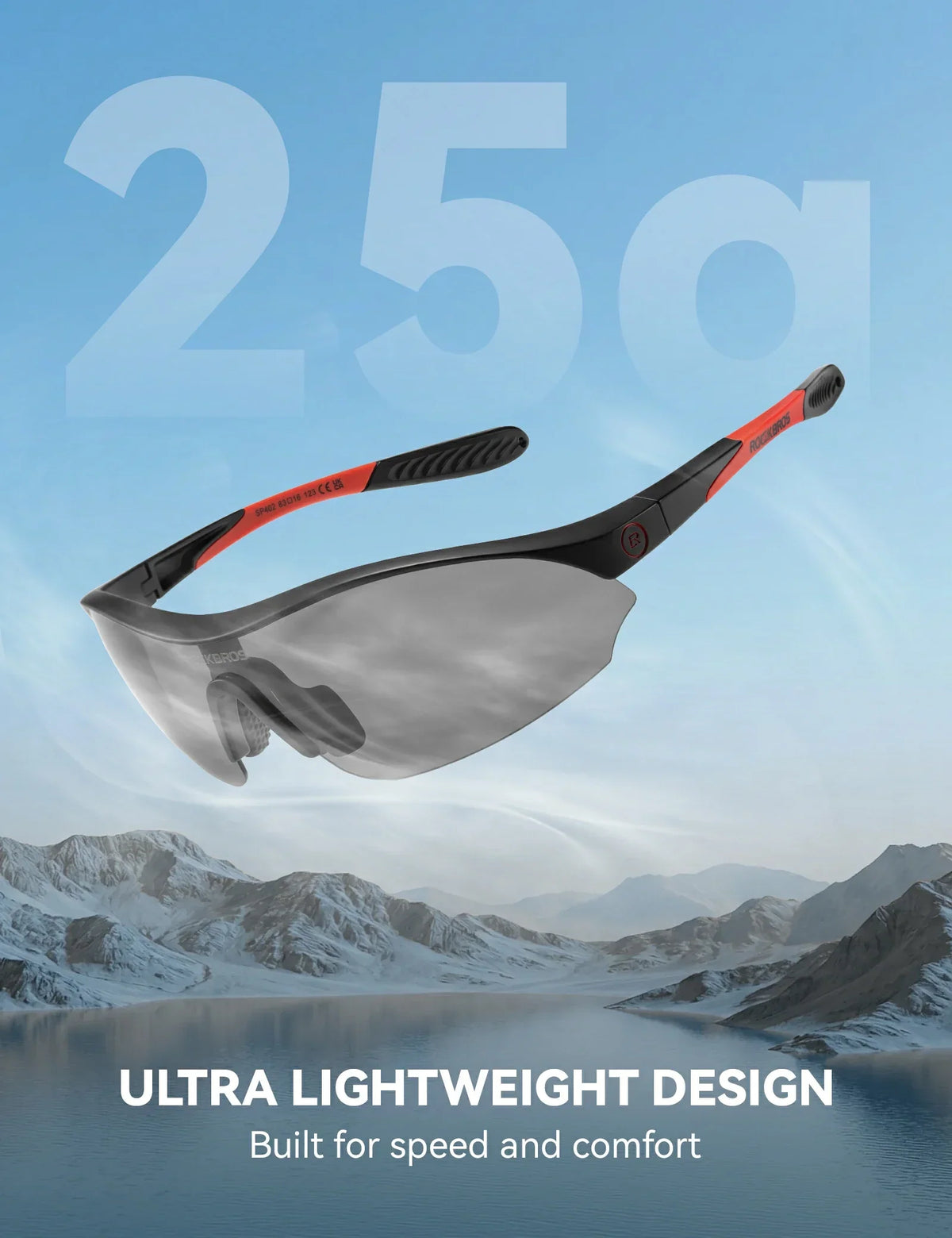 Gafas de sol deportivas ROCKBROS para ciclismo con 3 lentes UV400 intercambiables