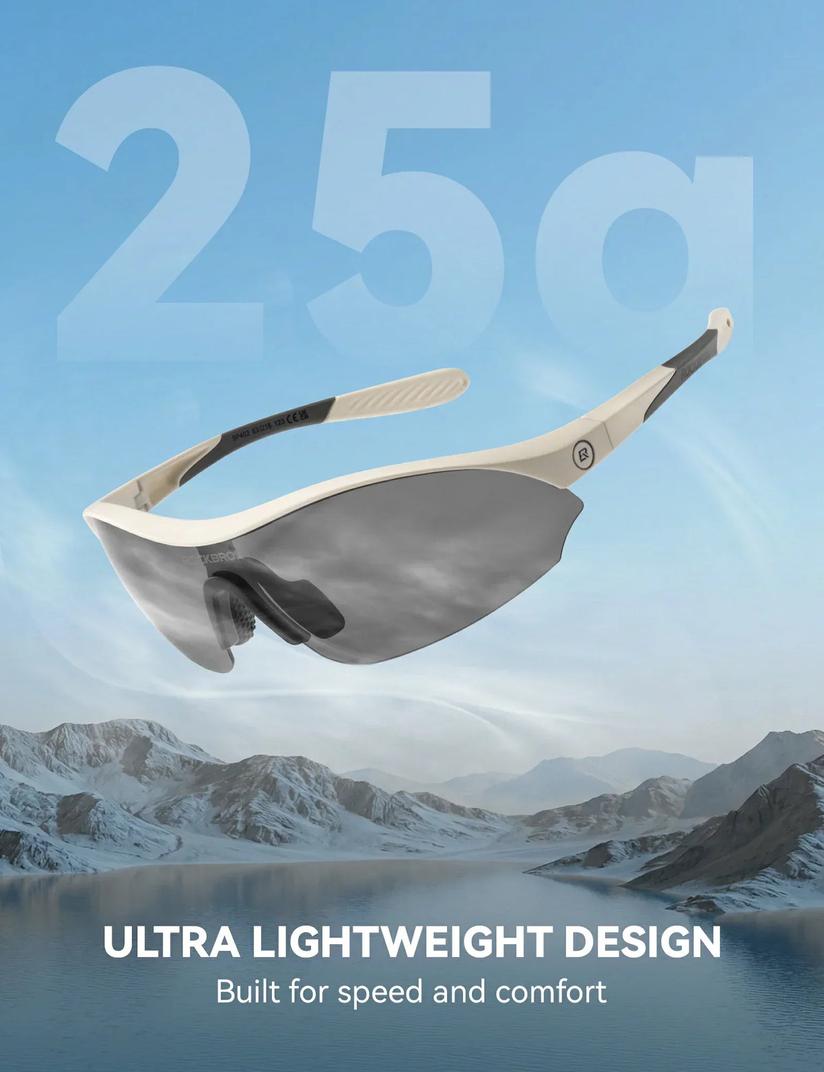 Gafas de sol deportivas ROCKBROS para ciclismo con 3 lentes UV400 intercambiables