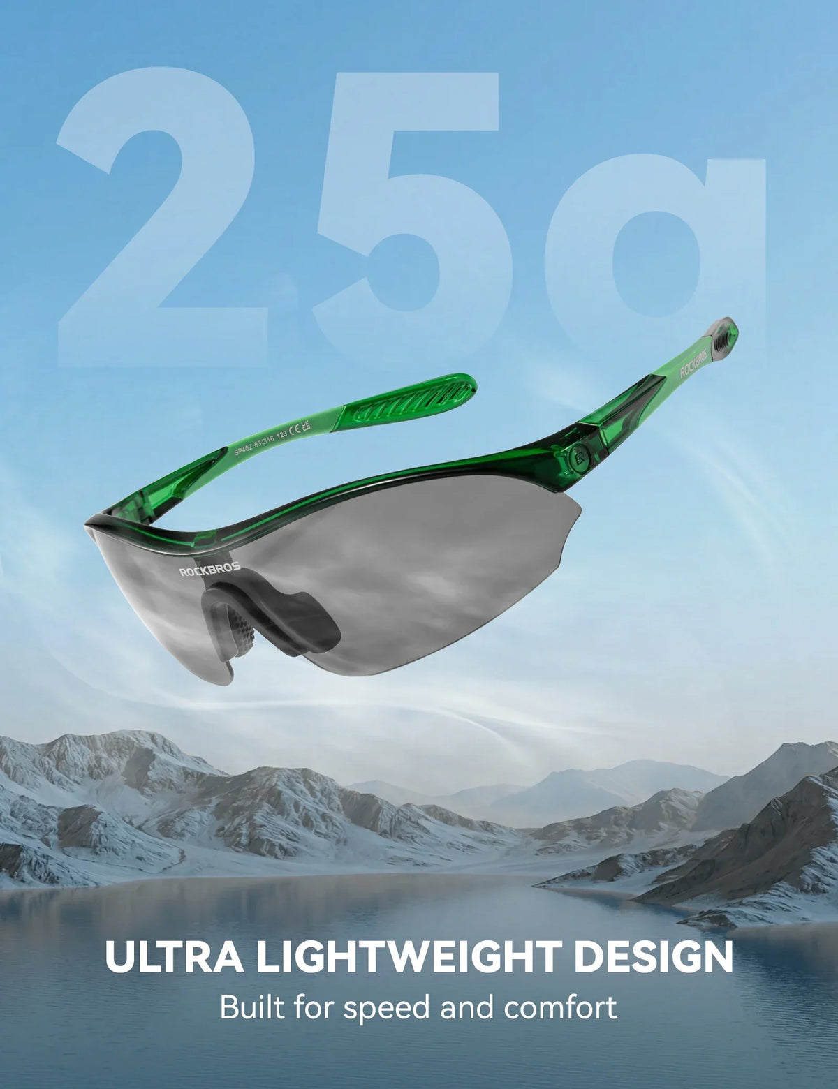 Gafas de sol deportivas ROCKBROS para ciclismo con 3 lentes UV400 intercambiables