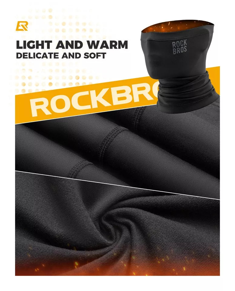 ROCKBROS Medio Pasamontañas Invierno Cálido Bufanda De Tubo Calentador De Cuello Al Aire Libre Unisex