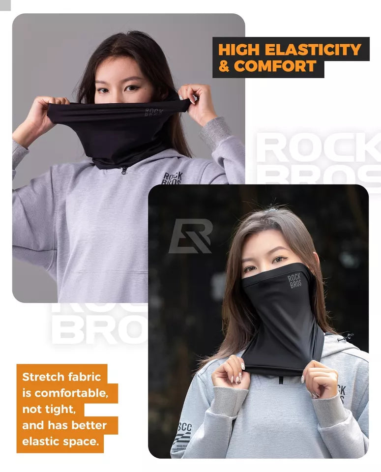 ROCKBROS Medio Pasamontañas Invierno Cálido Bufanda De Tubo Calentador De Cuello Al Aire Libre Unisex