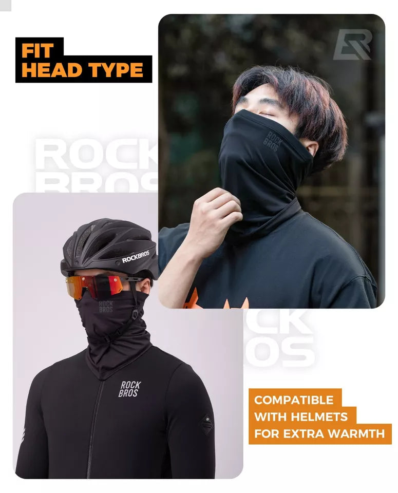 ROCKBROS Medio Pasamontañas Invierno Cálido Bufanda De Tubo Calentador De Cuello Al Aire Libre Unisex