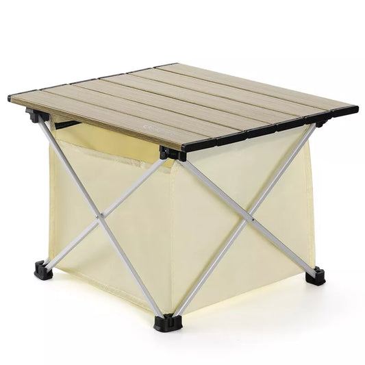 Mesa de camping Quunature, mesa plegable de aluminio con bolsa 600D, mesa de picnic de hasta 15KG