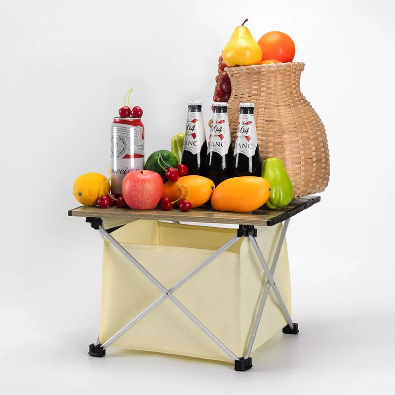 Mesa de camping Quunature, mesa plegable de aluminio con bolsa 600D, mesa de picnic de hasta 15KG