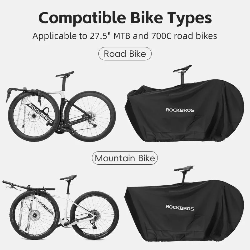 Cubierta de bicicleta ROCKBROS para lona de bicicleta de 27,5 pulgadas/700C repelente al agua