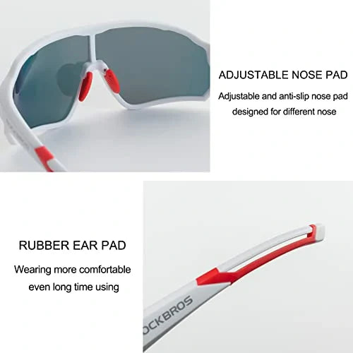 ROCKBROS Gafas de sol deportivas polarizadas para ciclistas (protección UV)