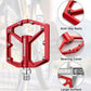 ROCKBROS Pedales de bicicleta aluminio ultraligeros antideslizantes 9/16 pulgadas