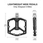 ROCKBROS Pedales de bicicleta aluminio ultraligeros antideslizantes 9/16 pulgadas