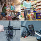 ROCKBROS Soporte de móvil para bicicleta giratorio 360° para Smartphone de 4.0-6.8 pulgadas