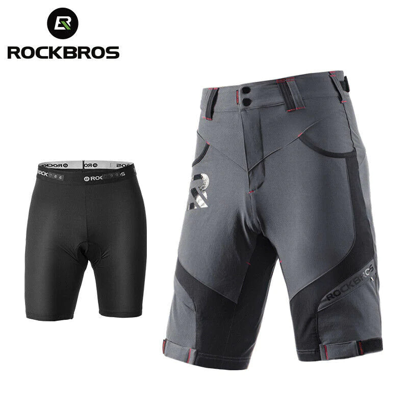 Pantalón corto ROCKBROS Elite con pantalón interior y badana para hombre