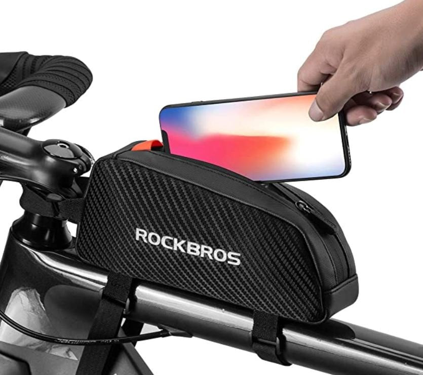 ROCKBROS 039BK bolsa para cuadro de bicicleta aprox.1L para teléfono móvil