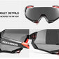 ROCKBROS 10131 Gafas de bicicleta polarizadas con 4 lentes intercambiables