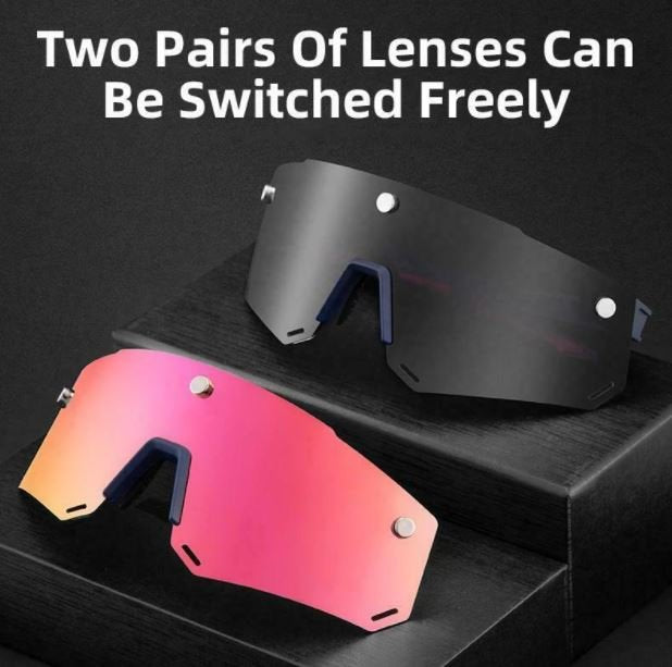 Rockbros 2 en 1 gafas de sol polarizadas Gafas deportivas magnéticas Lente intercambiable