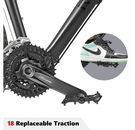 ROCKBROS 2020-12C Pedales de bicicleta MTB 9/16 pulgadas aleación de aluminio
