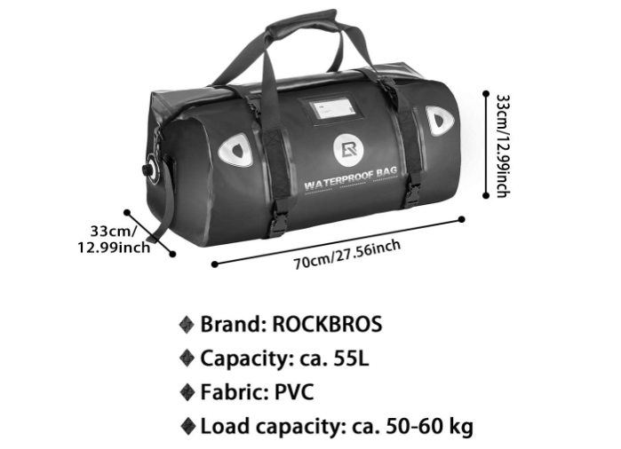 ROCKBROS AS-005 Bolsa trasera de rodillo de equipaje