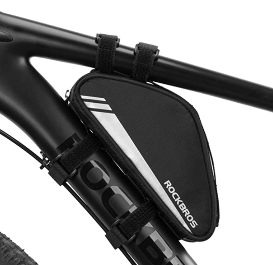 ROCKBROS B55-BK Bolsa para marco de Bicicleta Bolsa Triangular Negra Reflectante