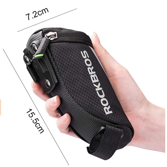 ROCKBROS C28-1 Bolsa de sillín de bicicleta con correas de sujeción