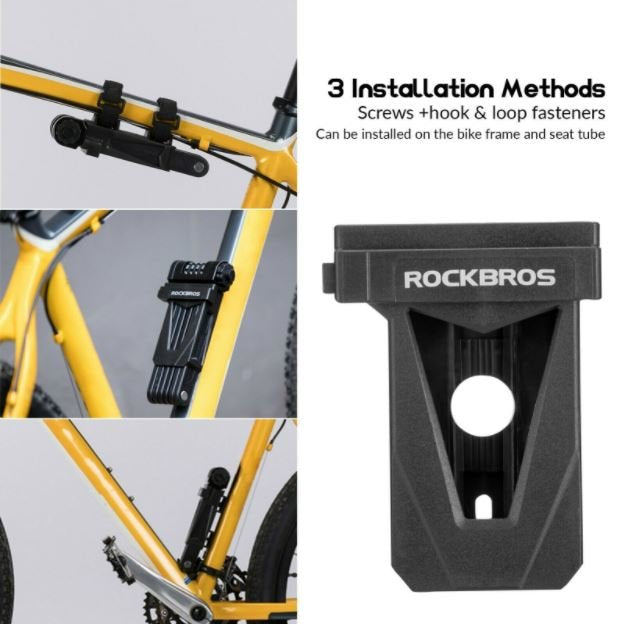 Rockbros Bloqueo de bicicleta de Rockbros Bloqueo plegable con soporte Combinación de bloqueo 85 cm XPLUS LARGO