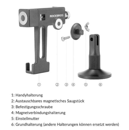 ROCKBROS Soporte de teléfono móvil Multifuncional Magnético Universal