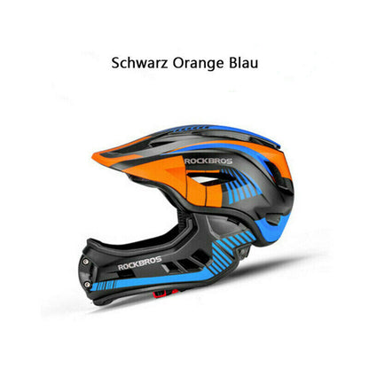 ROCKBROS Casco infantil TT-32S con mentonera desmontable