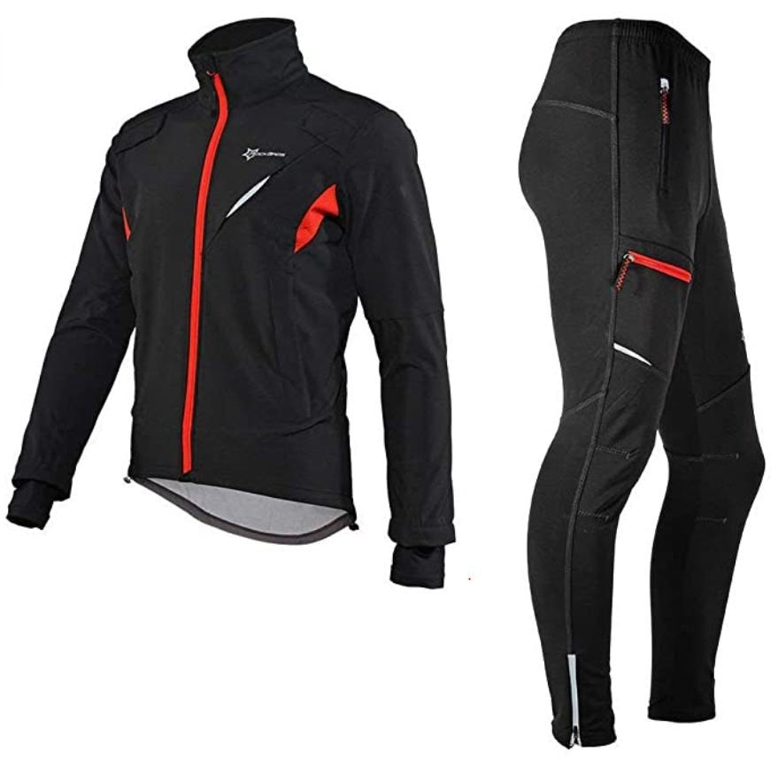 ROCKBROS Ropa ciclista de invierno - Chaqueta de bicicleta Conjunto de pantalón